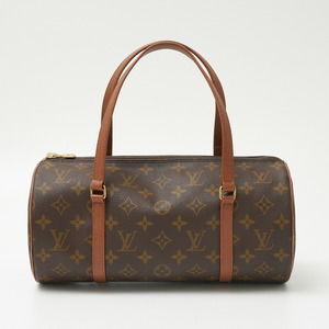 Louis Vuitton Brown Monogram Barrel Leather Model Canvas 30 Papillon Handbag